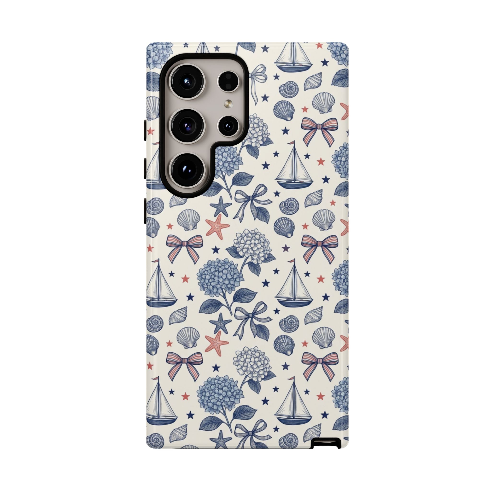 Coastal Americana Hydrangea Phone Case Printify