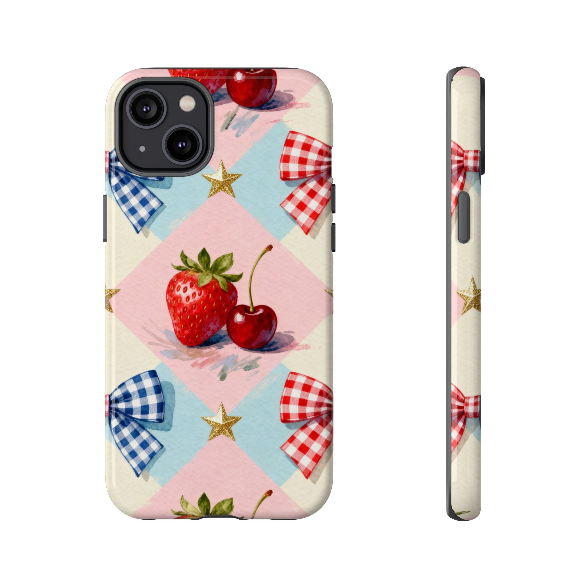 Americana Coquette Cherry Picnic Phone Case Printify