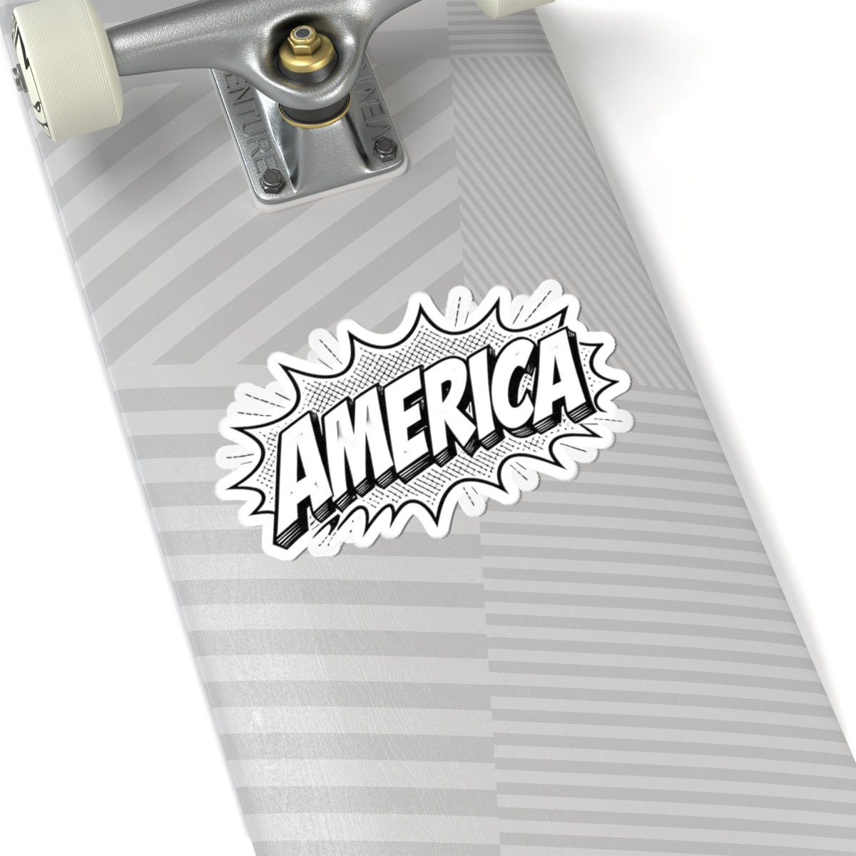 America Comic Book Sticker — Retro Patriotic Kiss-Cut Decal Printify