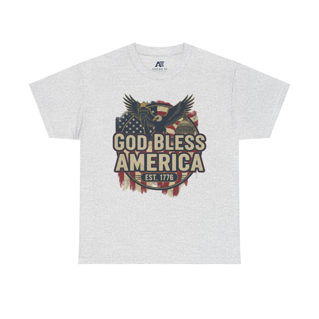 God Bless America 1776 Patriotic T-Shirt – Vintage American Heritage Tee