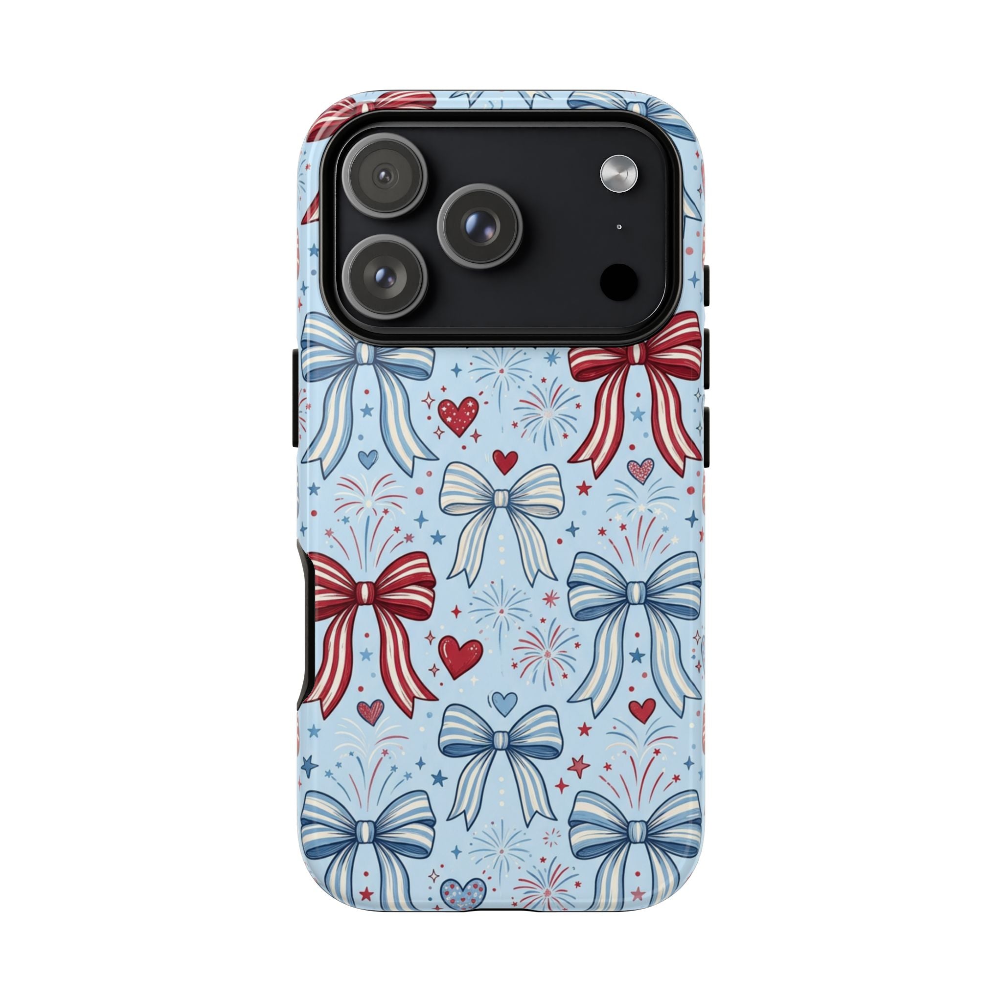 Patriotic Coquette Bows & Fireworks Phone Case Printify