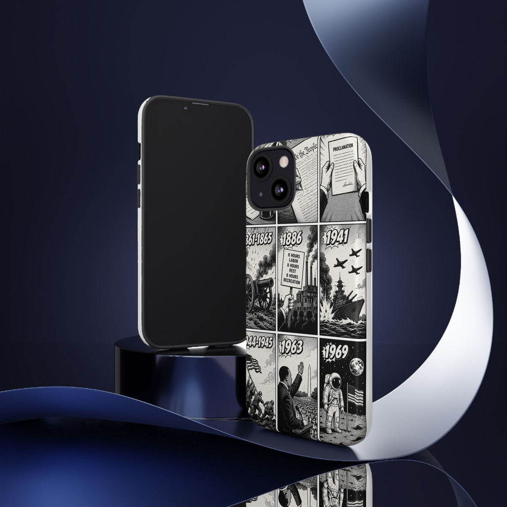 America Through the Ages Comic History Phone Case Printify