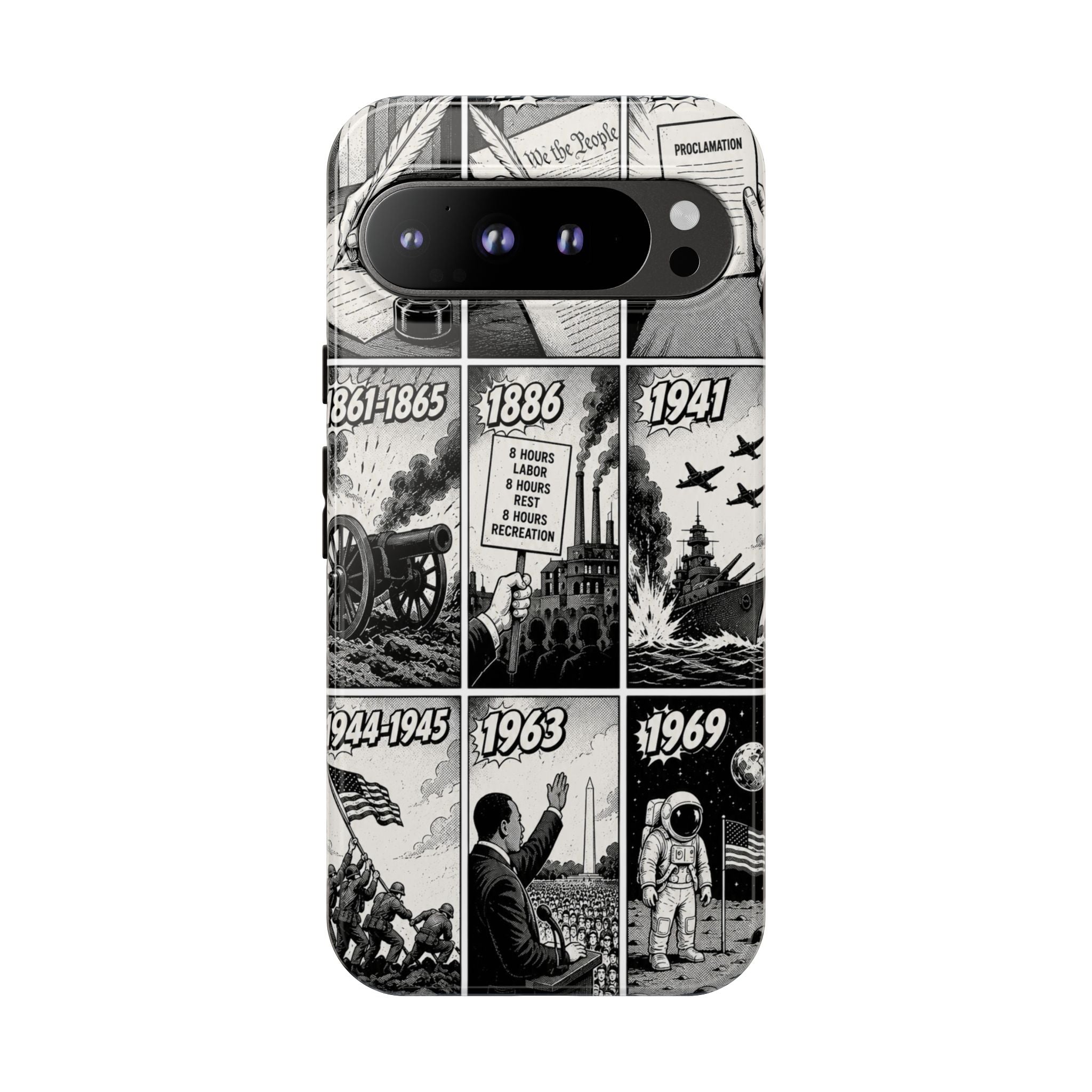 America Through the Ages Comic History Phone Case Printify