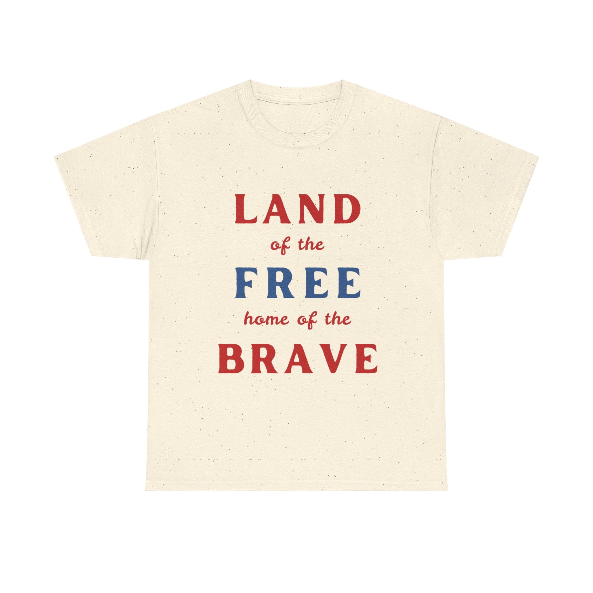 Land of the Free Home of the Brave Patriotic T-Shirt – Light Colors USA Tee