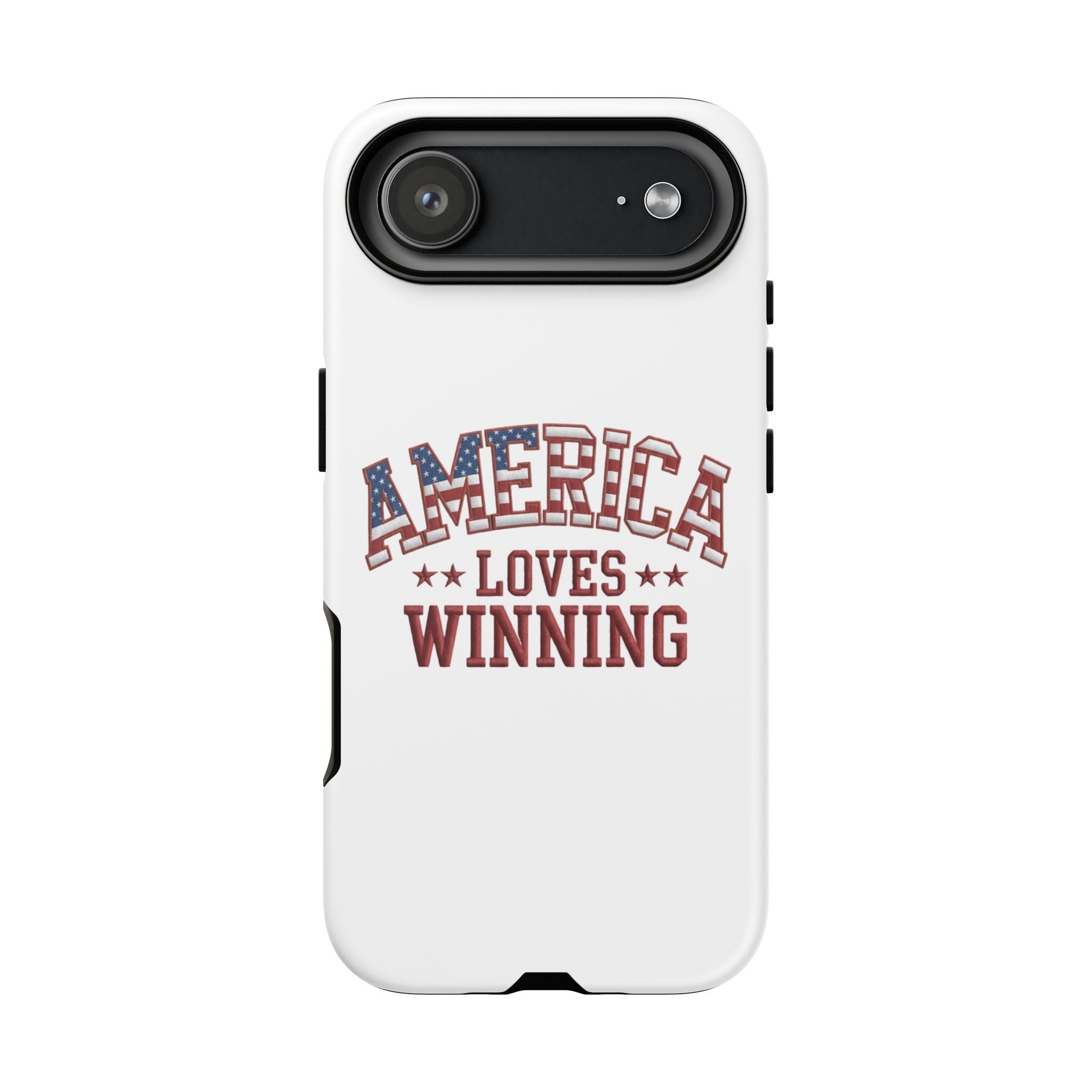 America Loves Winning Patriotic Phone Case – Tough Dual Layer iPhone & Samsung Galaxy S26 Case