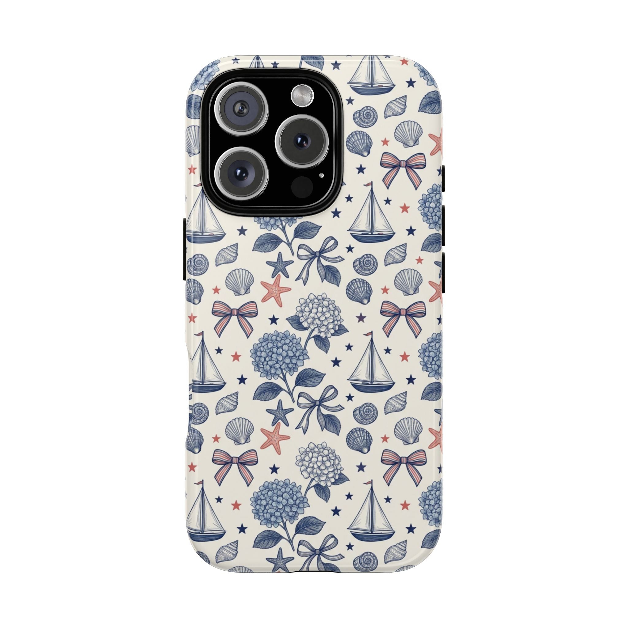 Coastal Americana Hydrangea Phone Case Printify