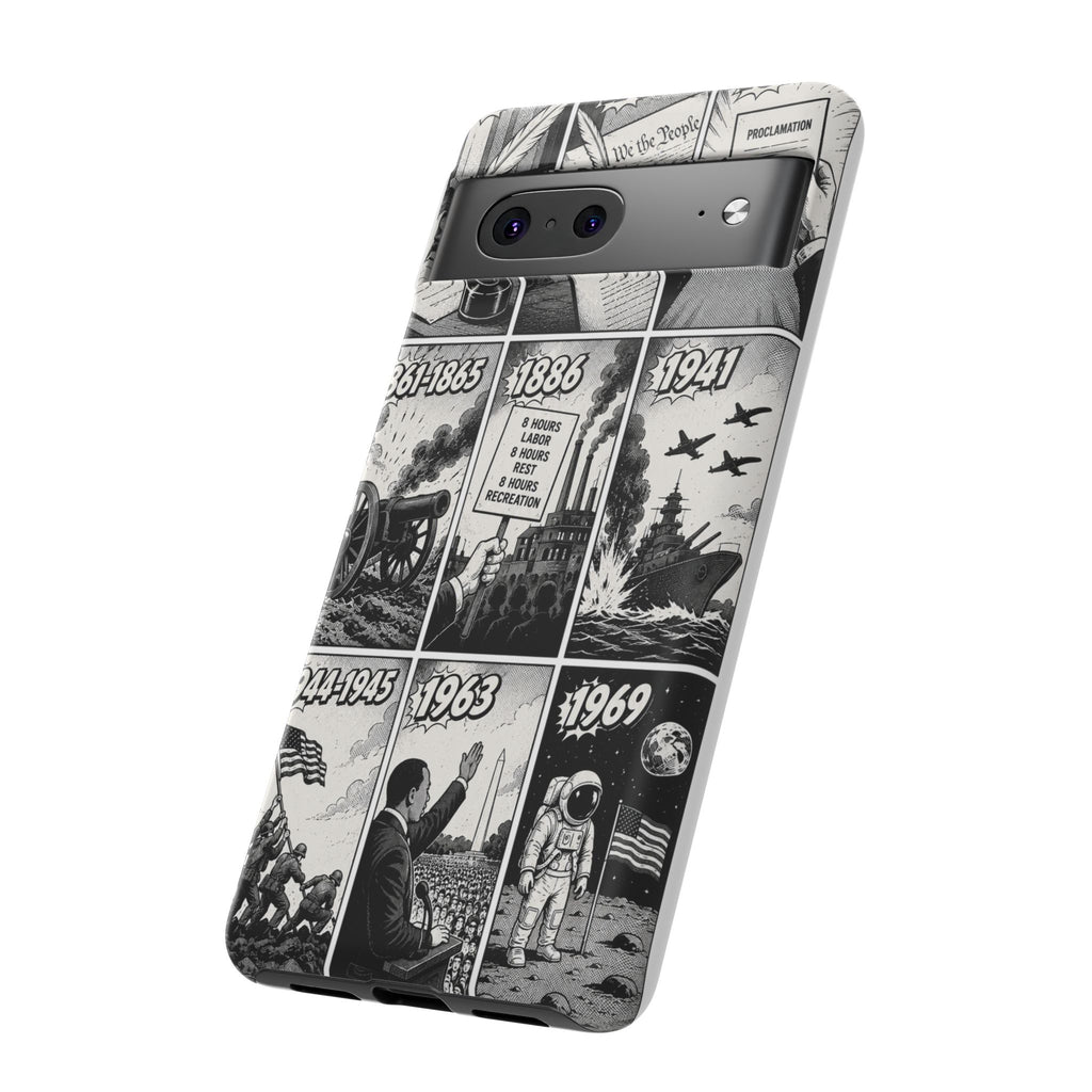 America Through the Ages Comic History Phone Case Printify