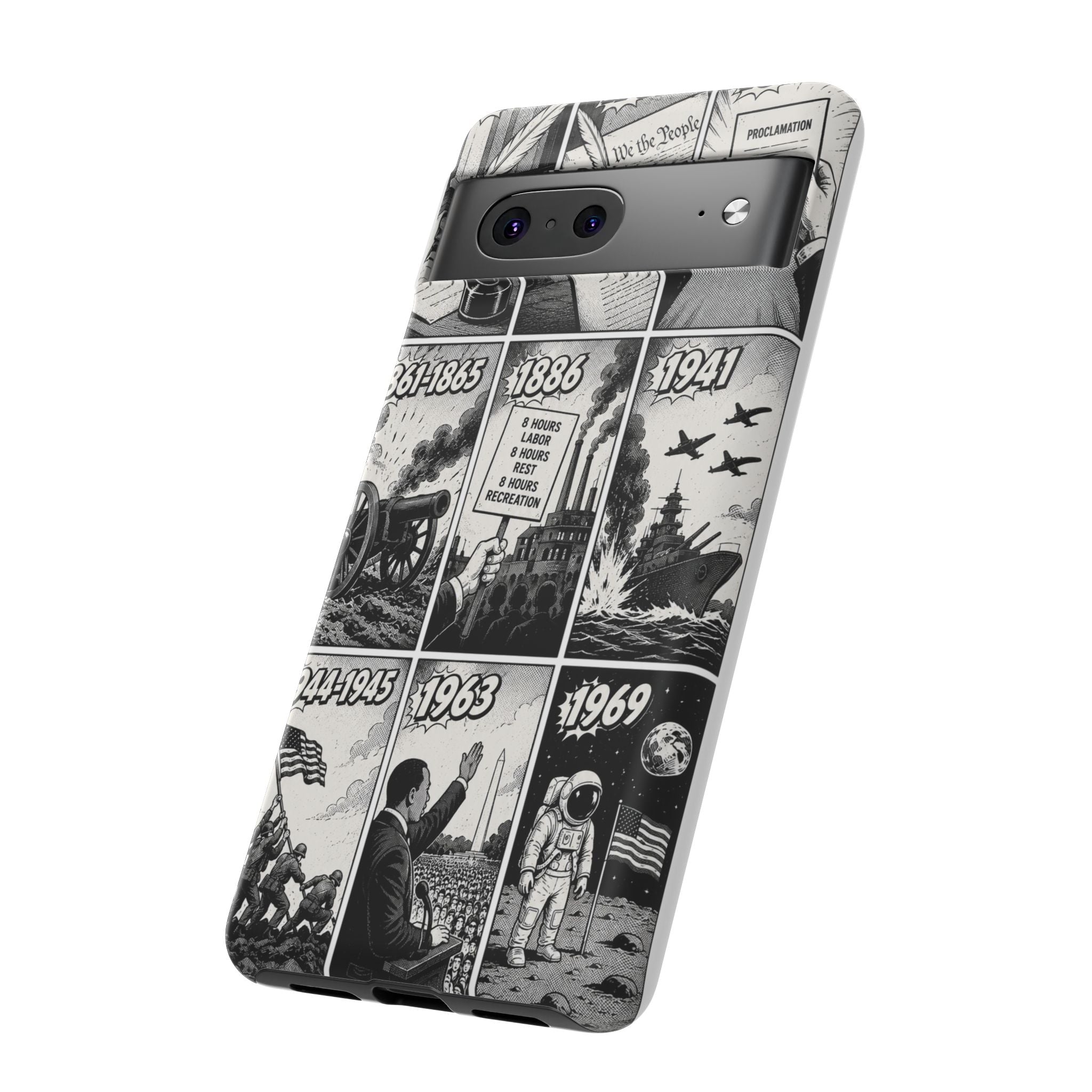 America Through the Ages Comic History Phone Case Printify