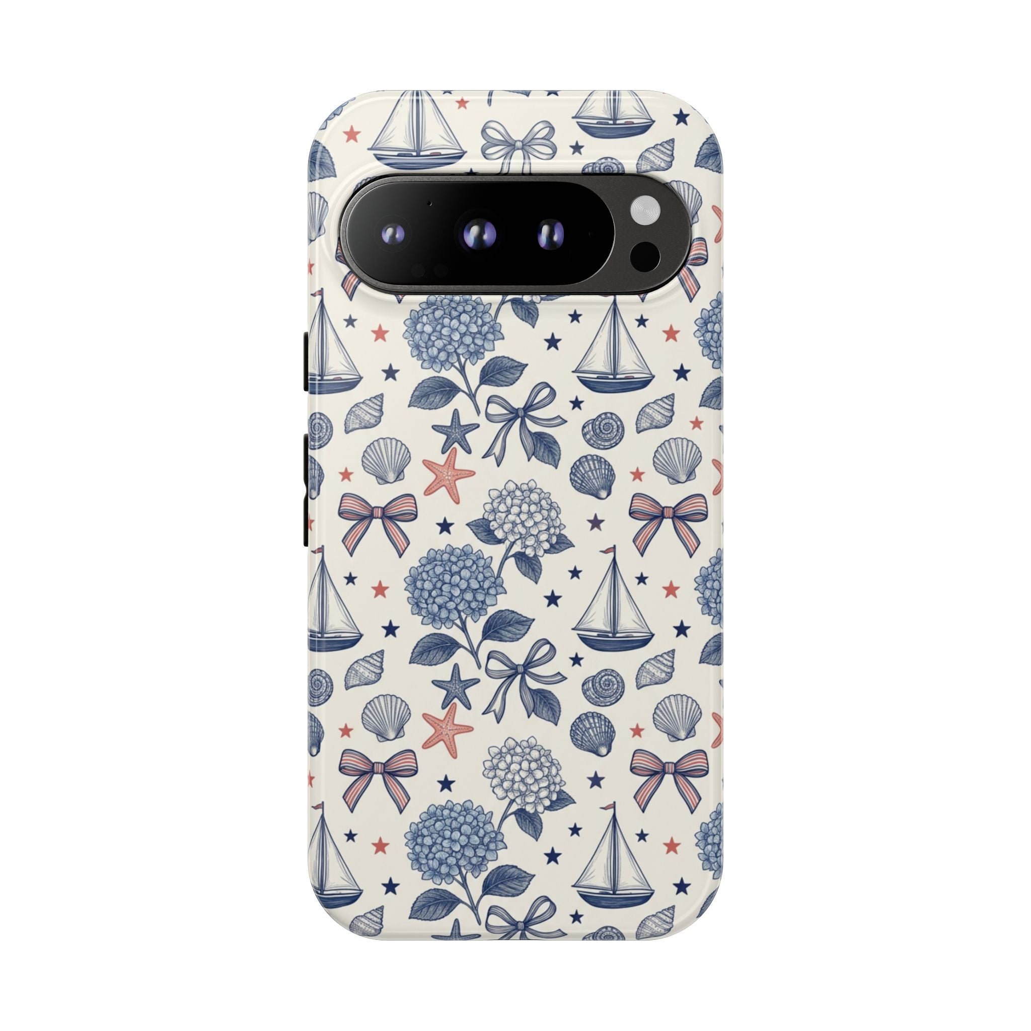 Coastal Americana Hydrangea Phone Case Printify