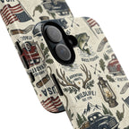 Patriotic Outdoors Phone Case – Bass Fishing & Vintage Americana Case Printify
