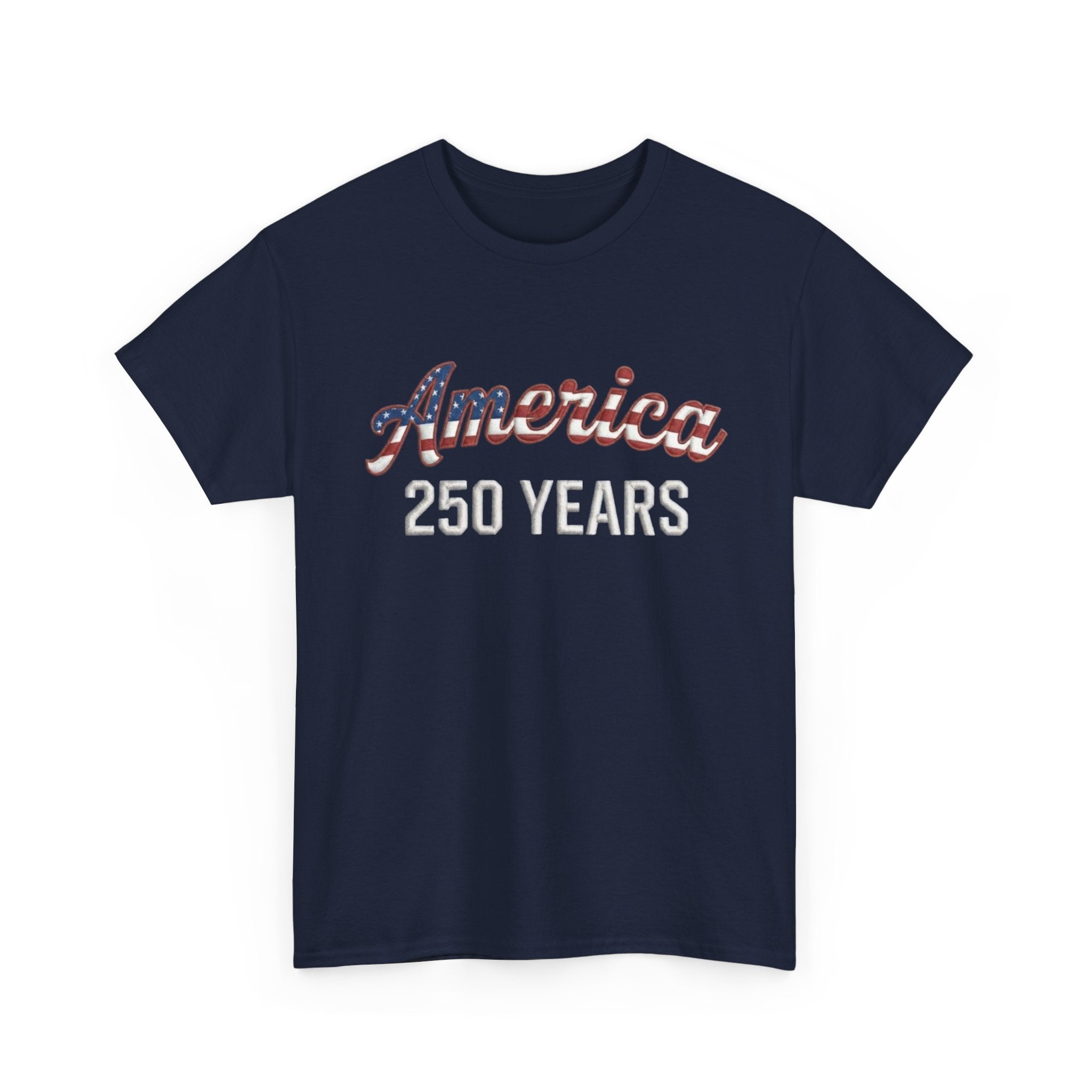 America 250 YEARS Patriotic Unisex Cotton T-Shirt – Gildan 5000 Heavy Tee