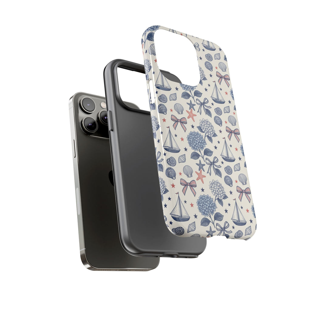 Coastal Americana Hydrangea Phone Case Printify