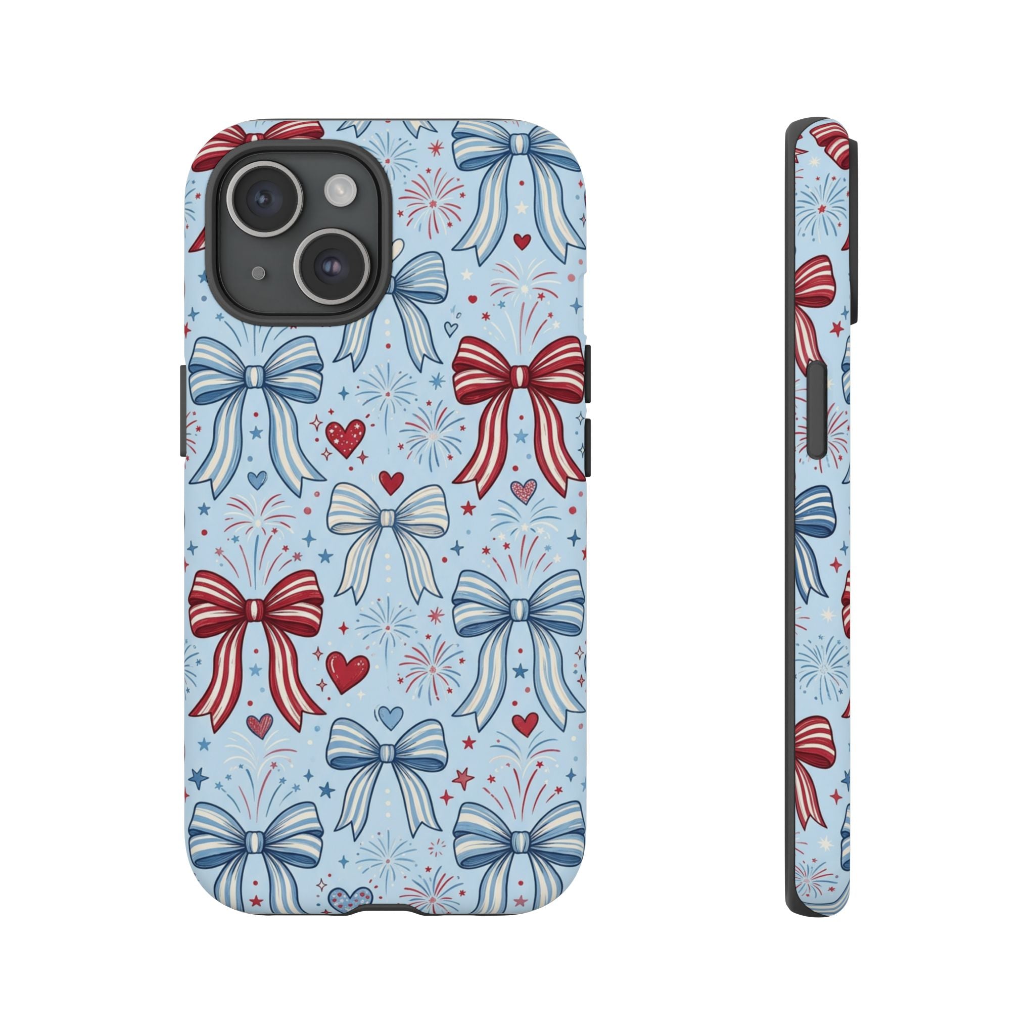 Patriotic Coquette Bows & Fireworks Phone Case Printify