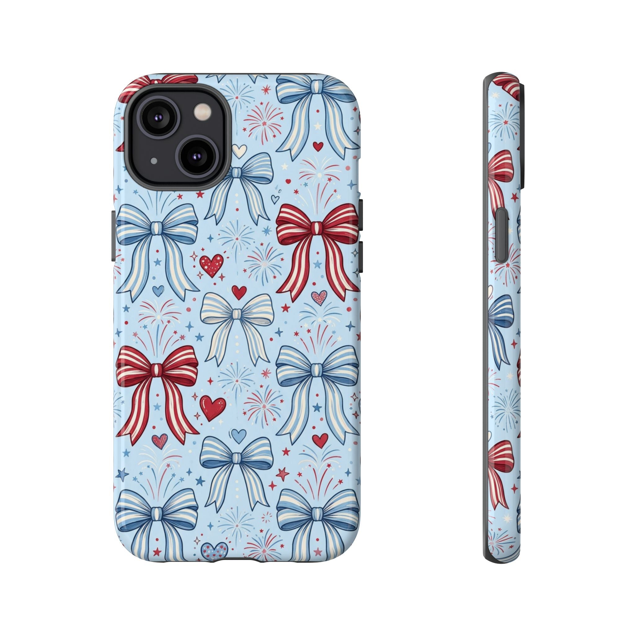 Patriotic Coquette Bows & Fireworks Phone Case Printify