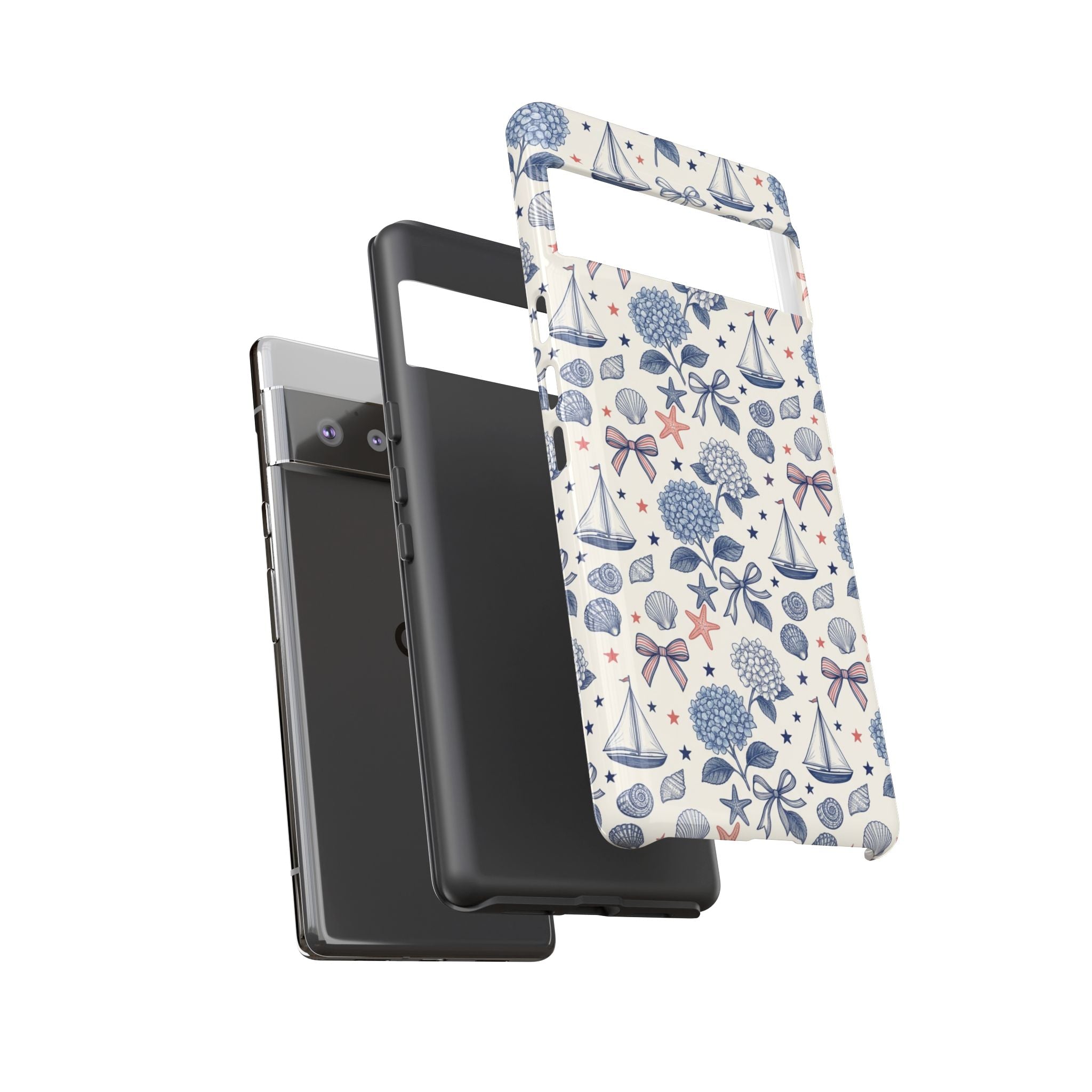 Coastal Americana Hydrangea Phone Case Printify