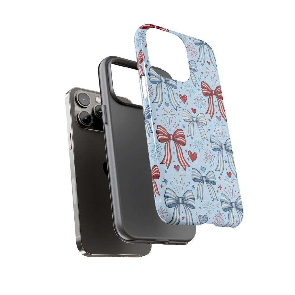 Patriotic Coquette Bows & Fireworks Phone Case Printify