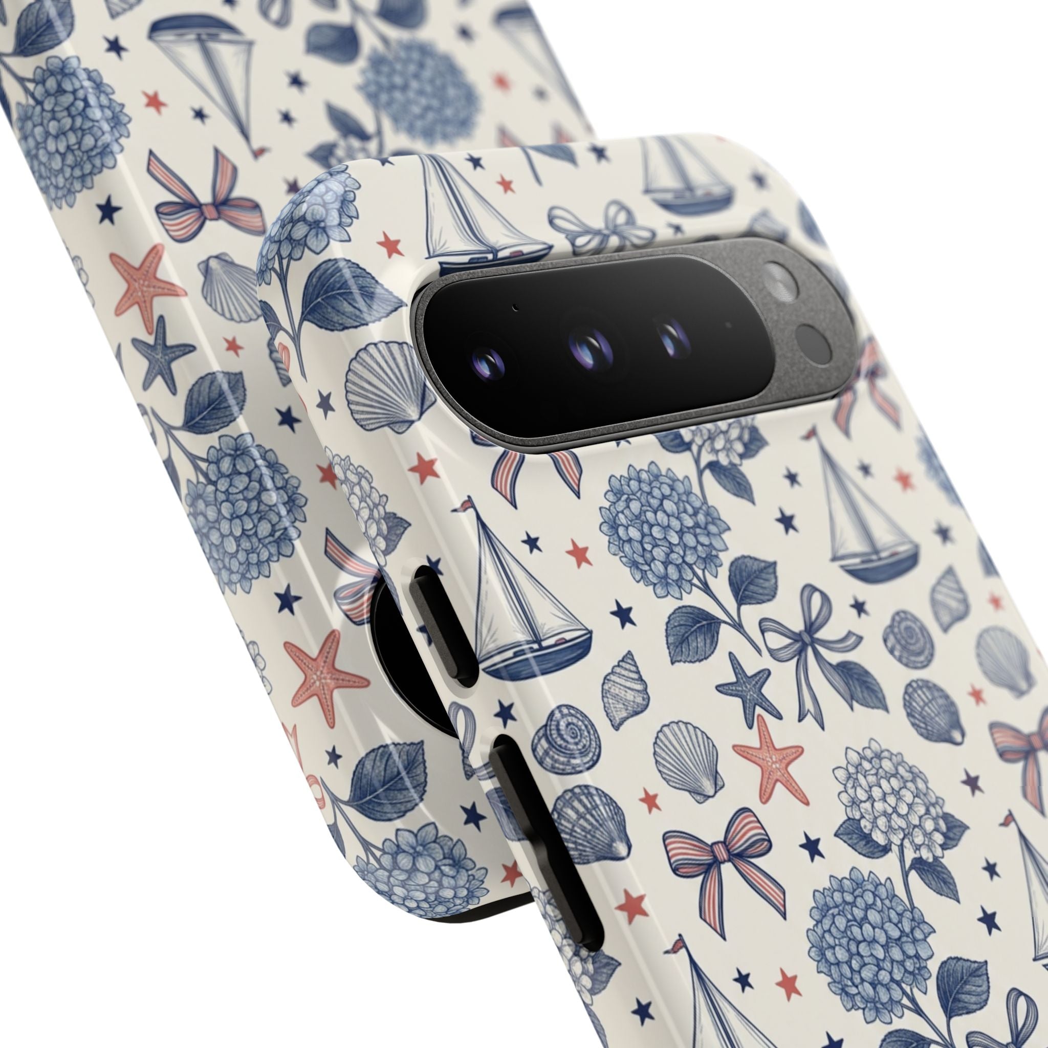Coastal Americana Hydrangea Phone Case Printify
