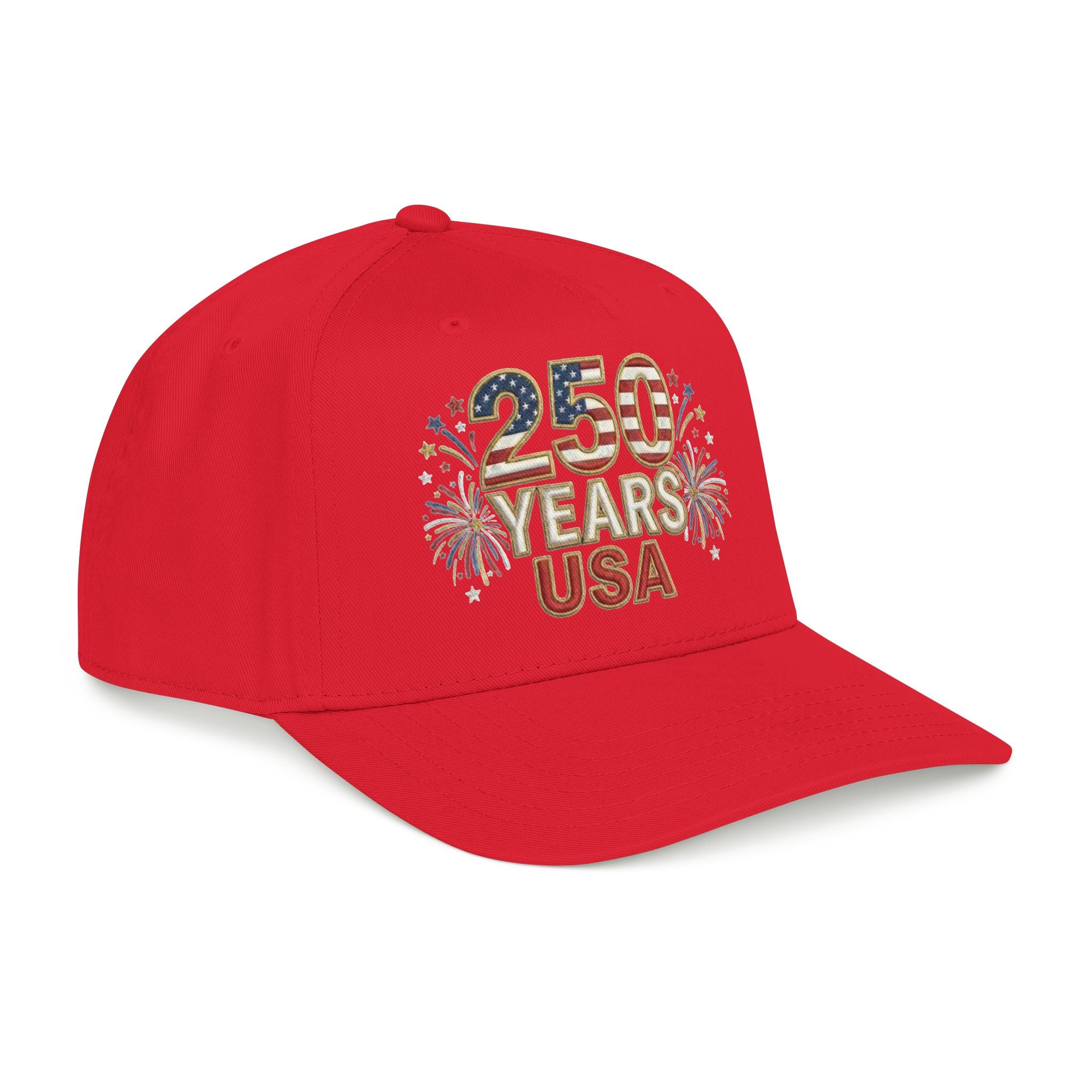 "250 YEARS" Patriotic Baseball Cap – America 250 Snapback Hat (Dark Colors)