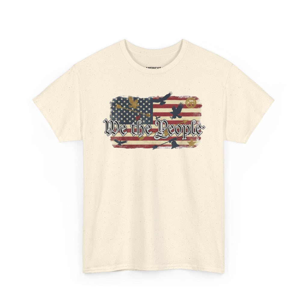 We The People American Flag Patriotic T-Shirt – Unisex Heavy Cotton Tee Printify