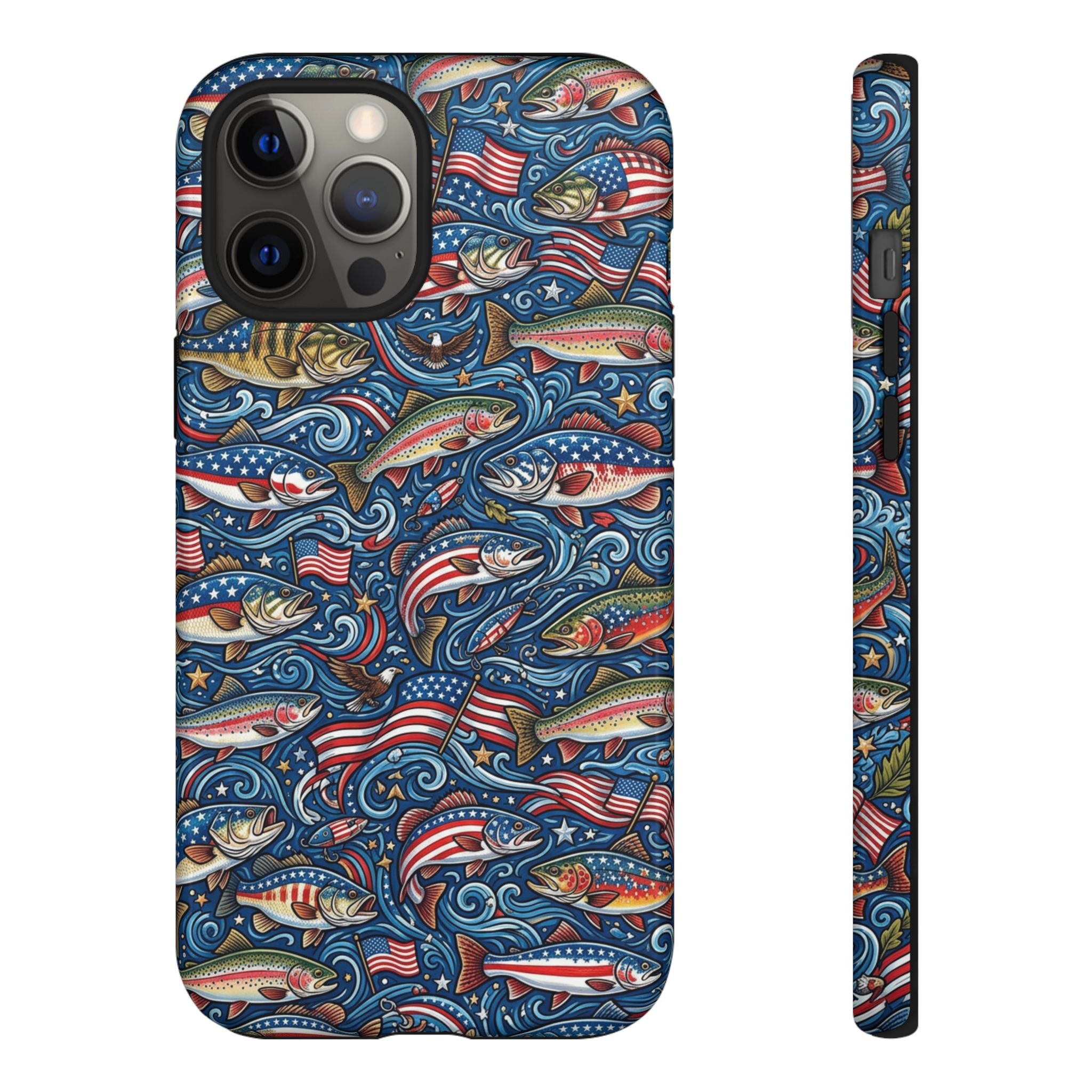 Patriotic Fishing Waters Phone Case Printify
