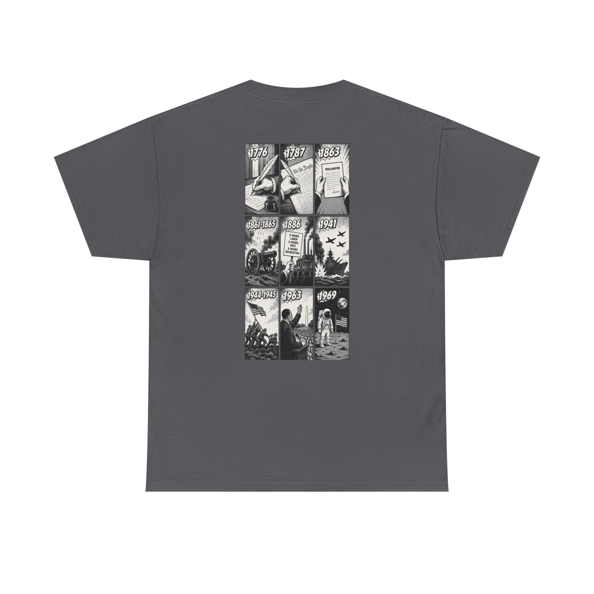 America Comic Book History T-Shirt Printify