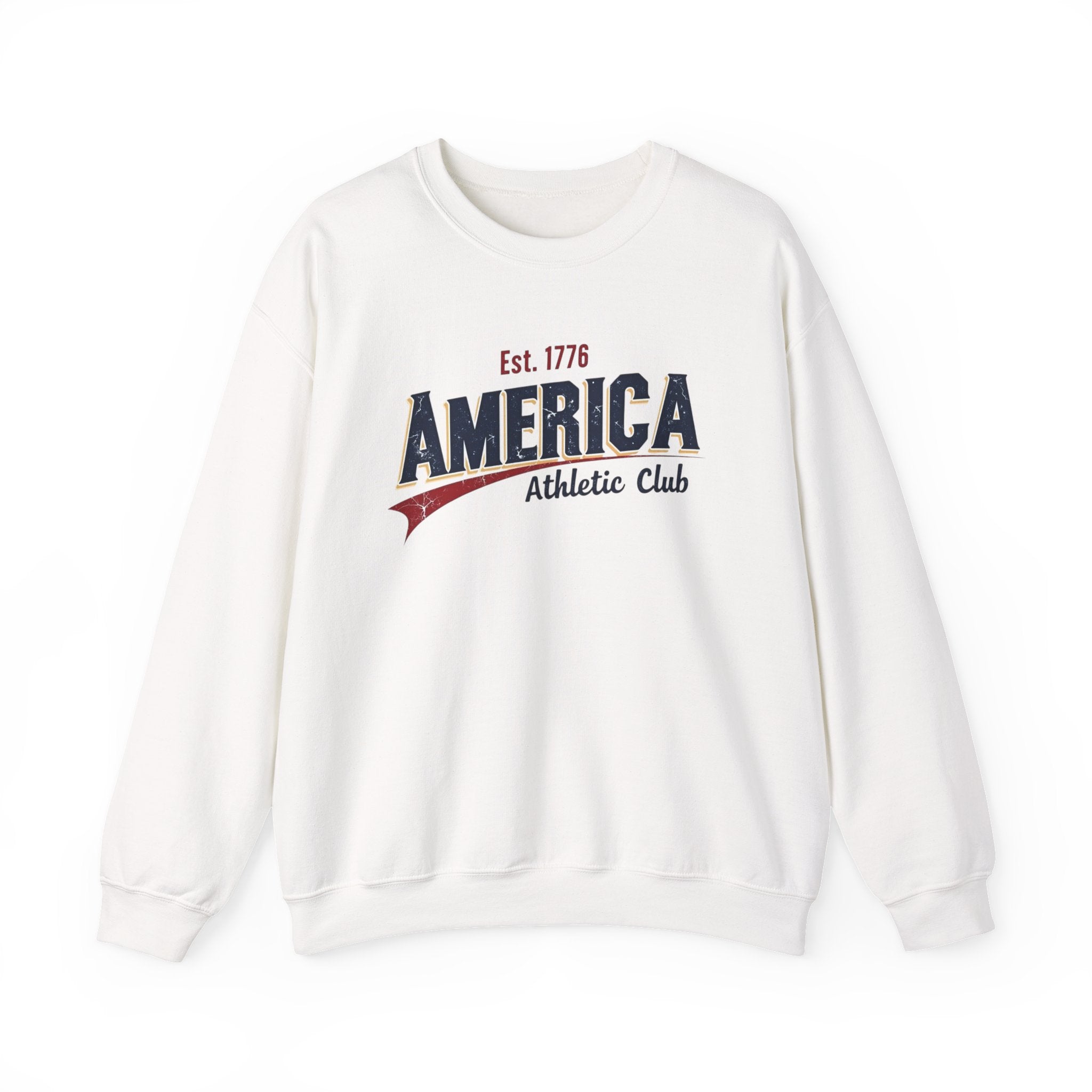 America Athletic Club Heritage Crewneck – Vintage Americana Sweatshirt Printify