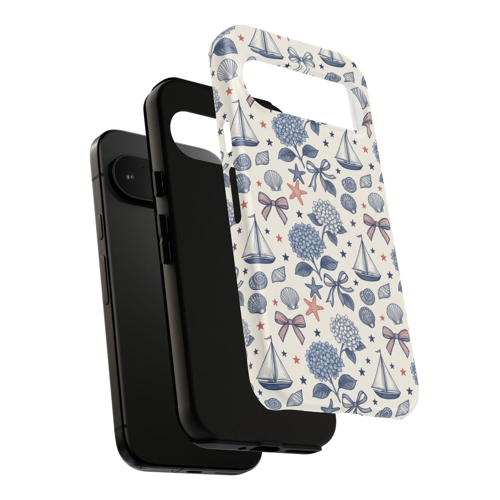 Coastal Americana Hydrangea Phone Case Printify