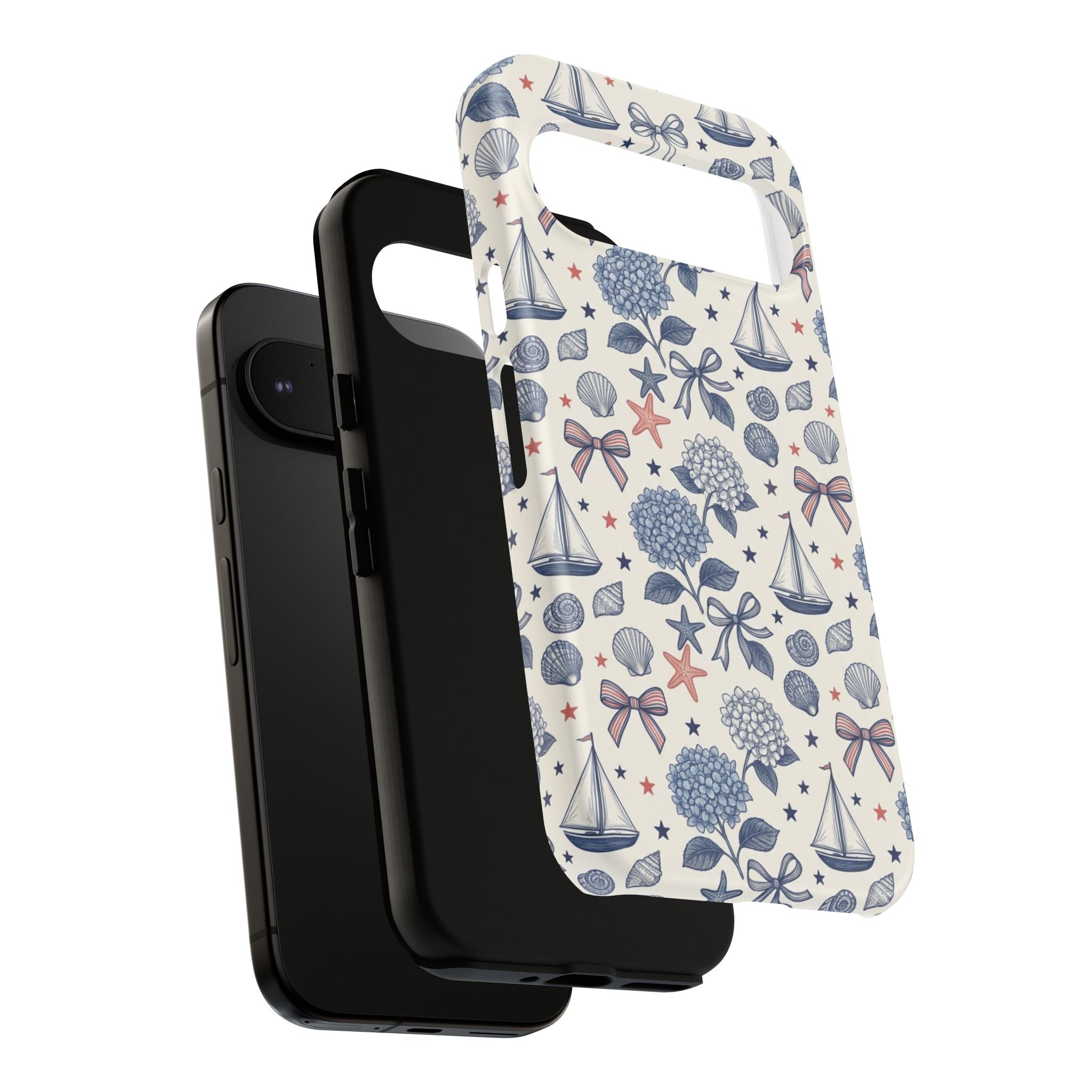 Coastal Americana Hydrangea Phone Case Printify