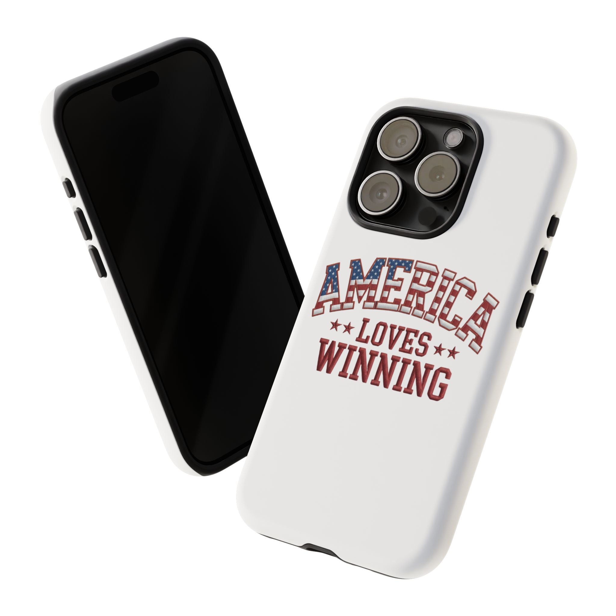 America Loves Winning Patriotic Phone Case – Tough Dual Layer iPhone & Samsung Galaxy S26 Case