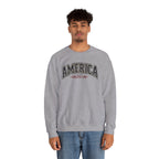 America Athletic Club Crewneck Sweatshirt – Vintage Collegiate Americana Pullover Printify