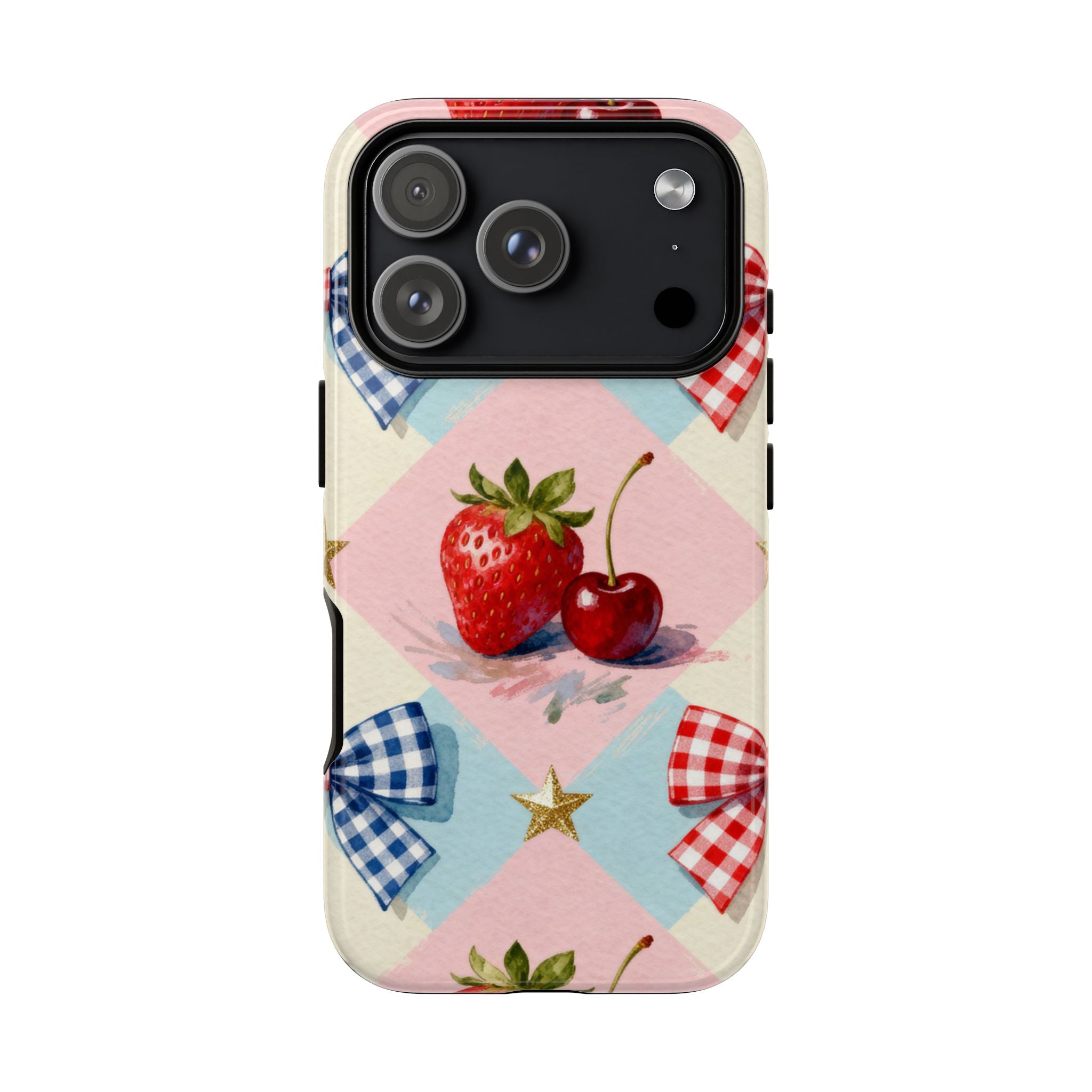 Americana Coquette Cherry Picnic Phone Case Printify