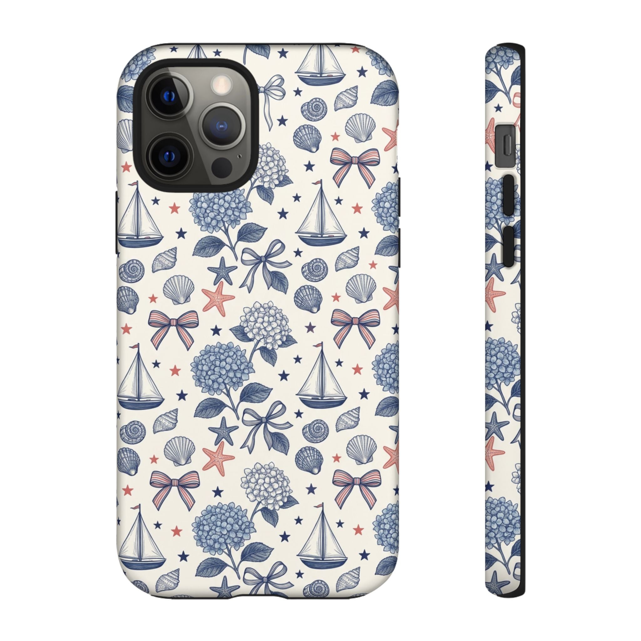 Coastal Americana Hydrangea Phone Case Printify
