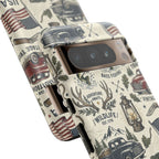 Patriotic Outdoors Phone Case – Bass Fishing & Vintage Americana Case Printify