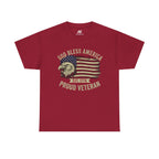 God Bless America Veterans Edition Patriotic T-Shirt – Vintage Eagle Flag Tee