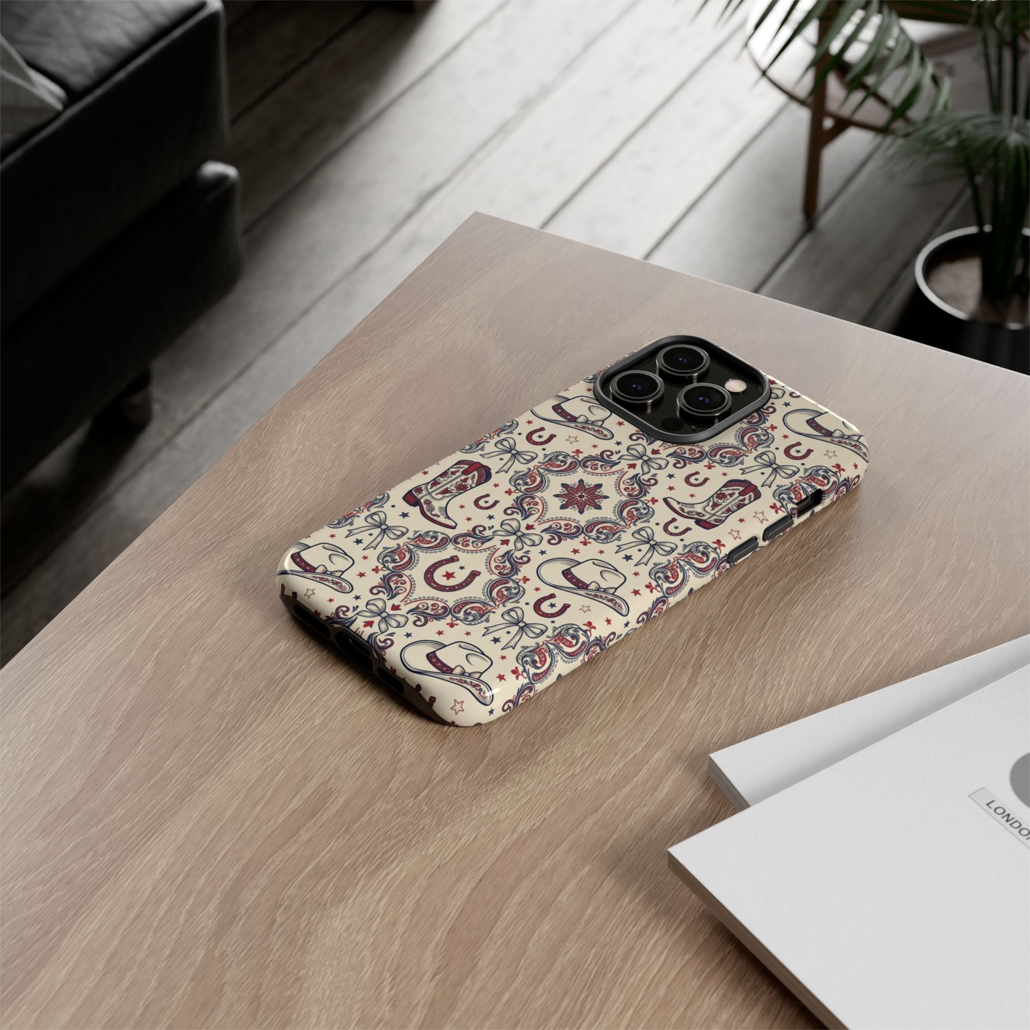 Americana Cowgirl Coquette Phone Case Printify