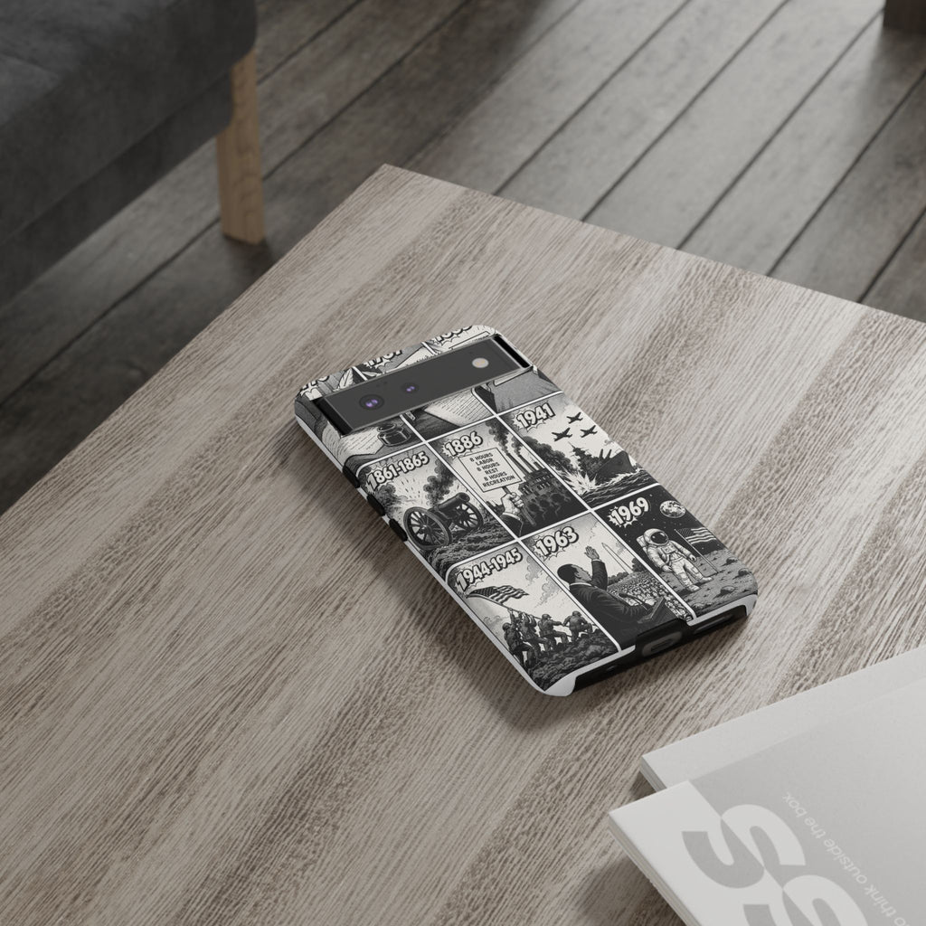 America Through the Ages Comic History Phone Case Printify