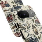 Patriotic Outdoors Phone Case – Bass Fishing & Vintage Americana Case Printify