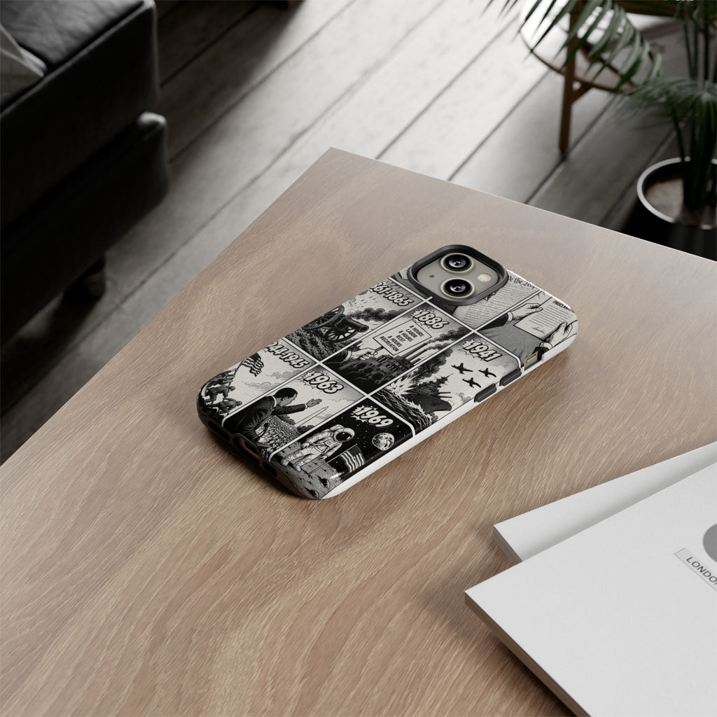 America Through the Ages Comic History Phone Case Printify