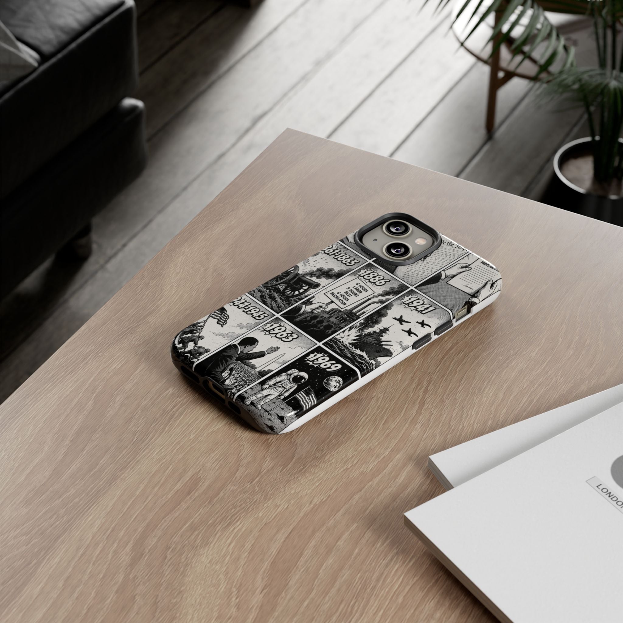 America Through the Ages Comic History Phone Case Printify
