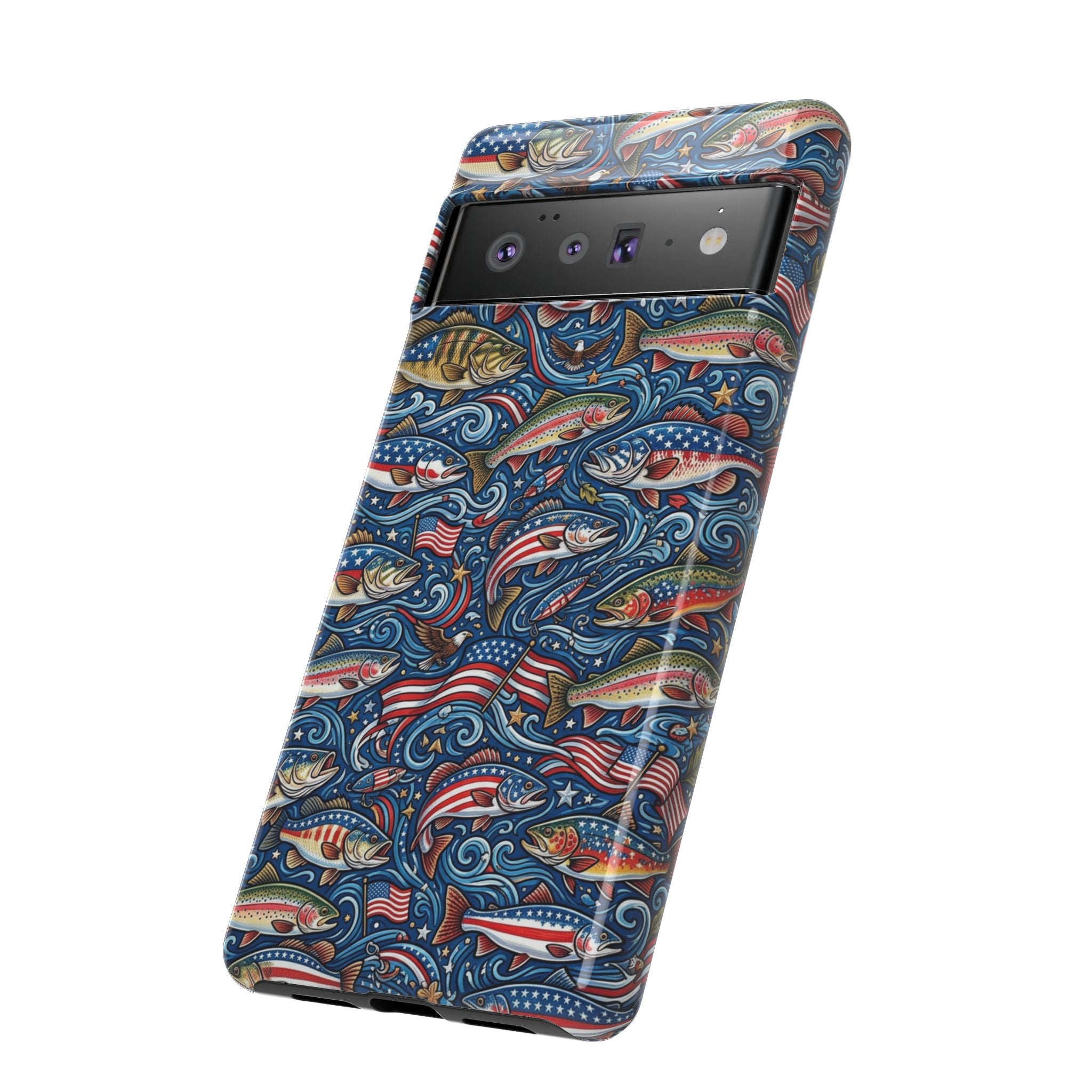 Patriotic Fishing Waters Phone Case Printify