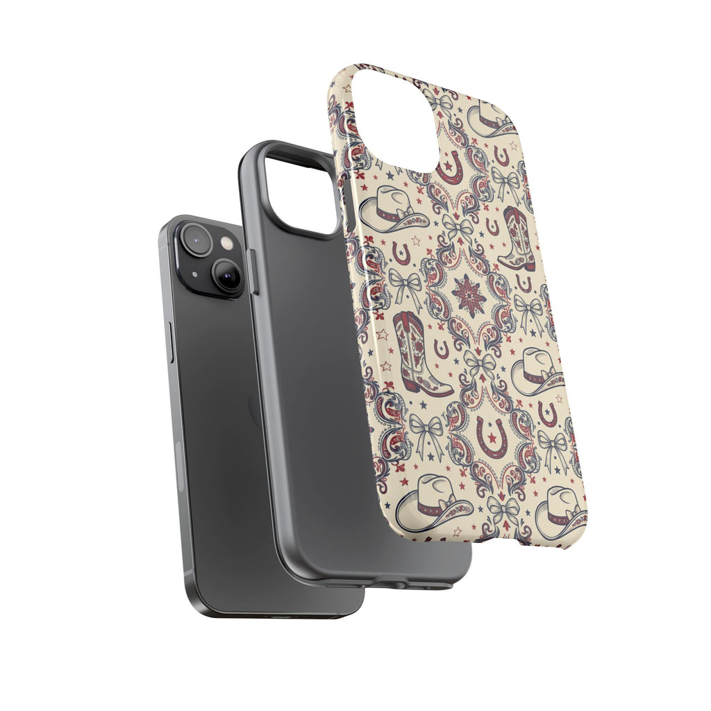 Americana Cowgirl Coquette Phone Case Printify