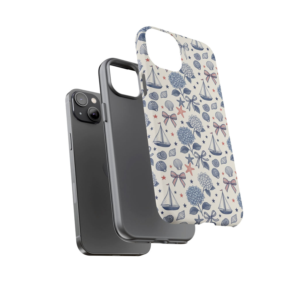 Coastal Americana Hydrangea Phone Case Printify