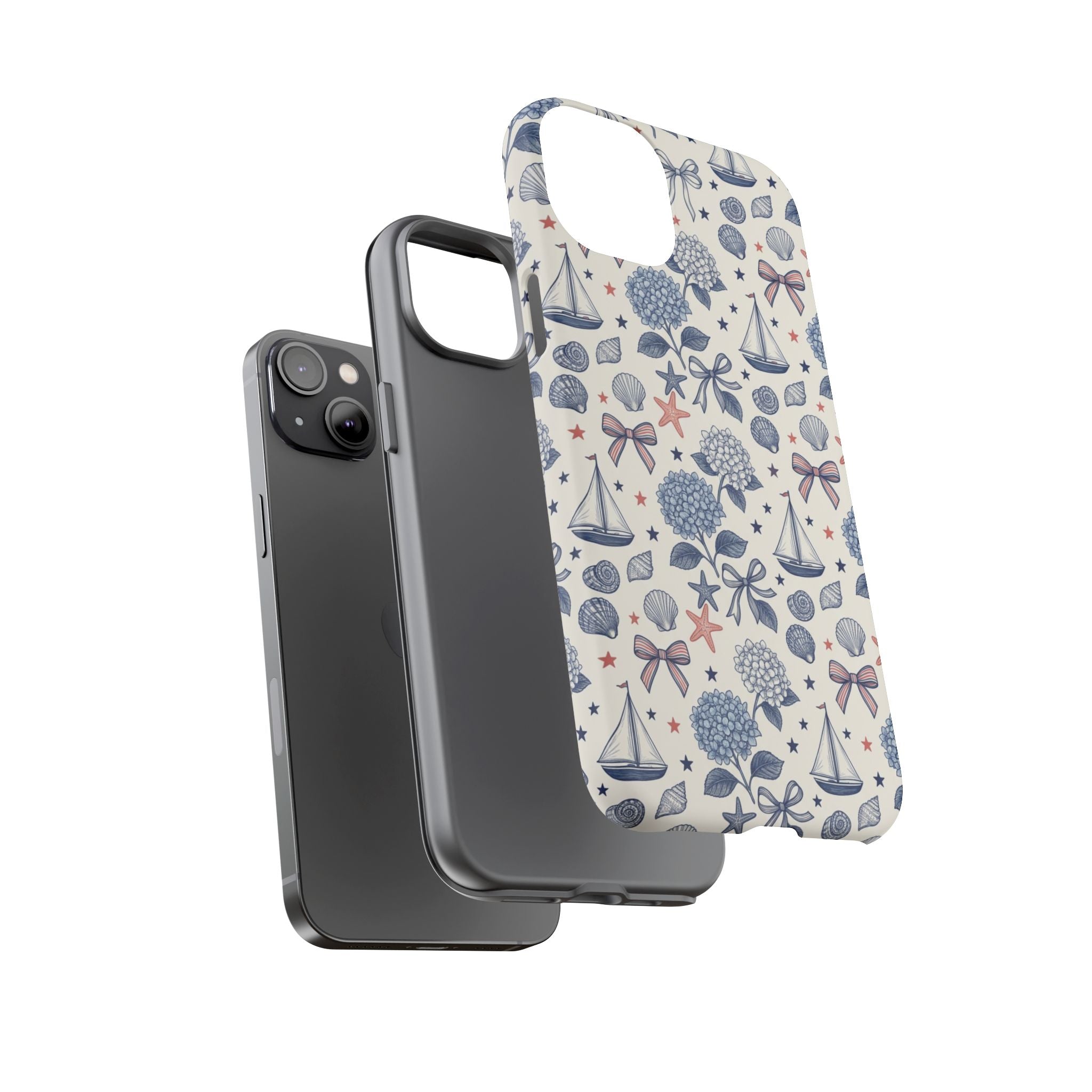 Coastal Americana Hydrangea Phone Case Printify