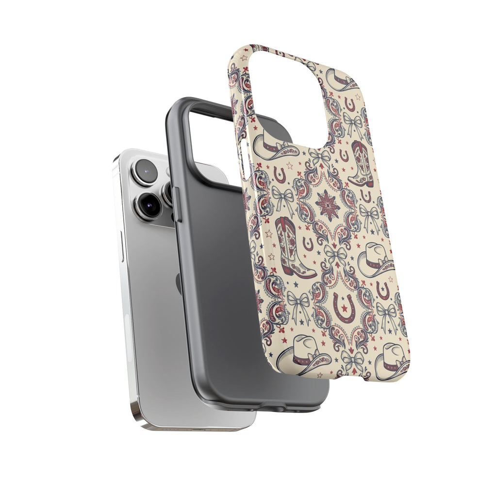 Americana Cowgirl Coquette Phone Case Printify