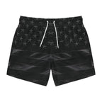 All-Black American Flag Swim Trunks — Patriotic Men's Swimwear