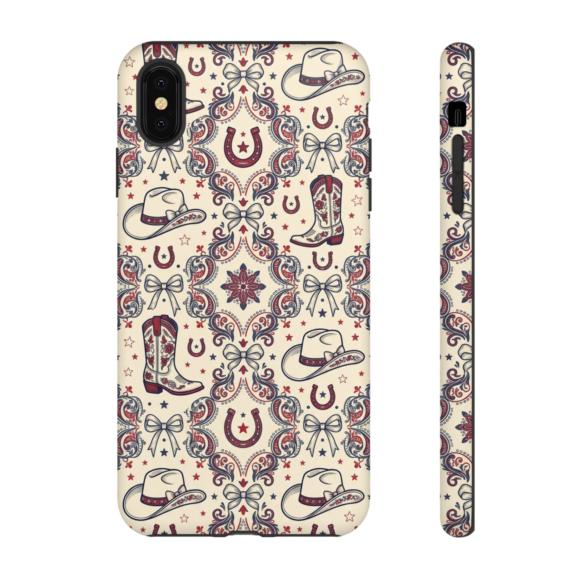 Americana Cowgirl Coquette Phone Case Printify