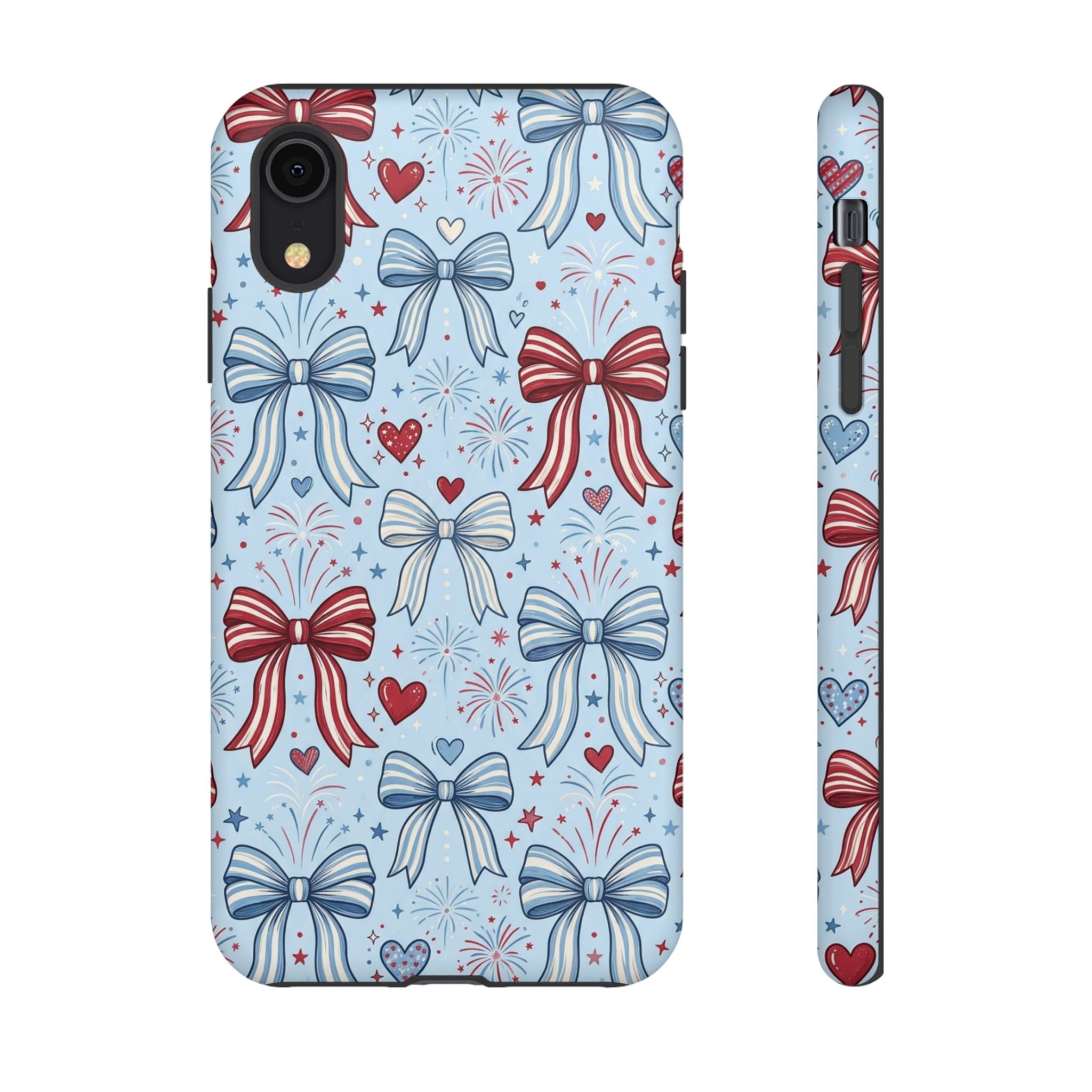 Patriotic Coquette Bows & Fireworks Phone Case Printify