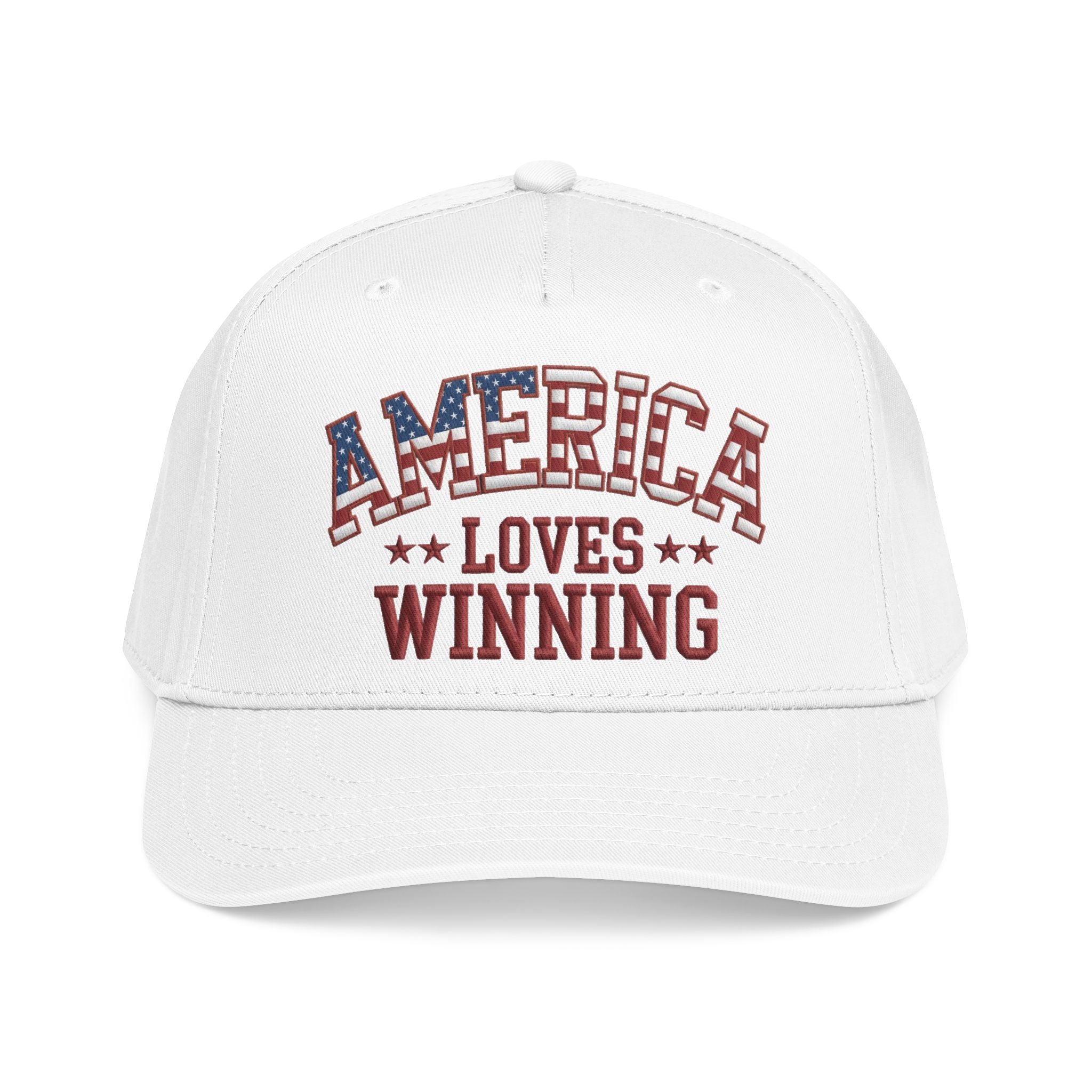 America Loves Winning Patriotic Hat – American Flag Cap