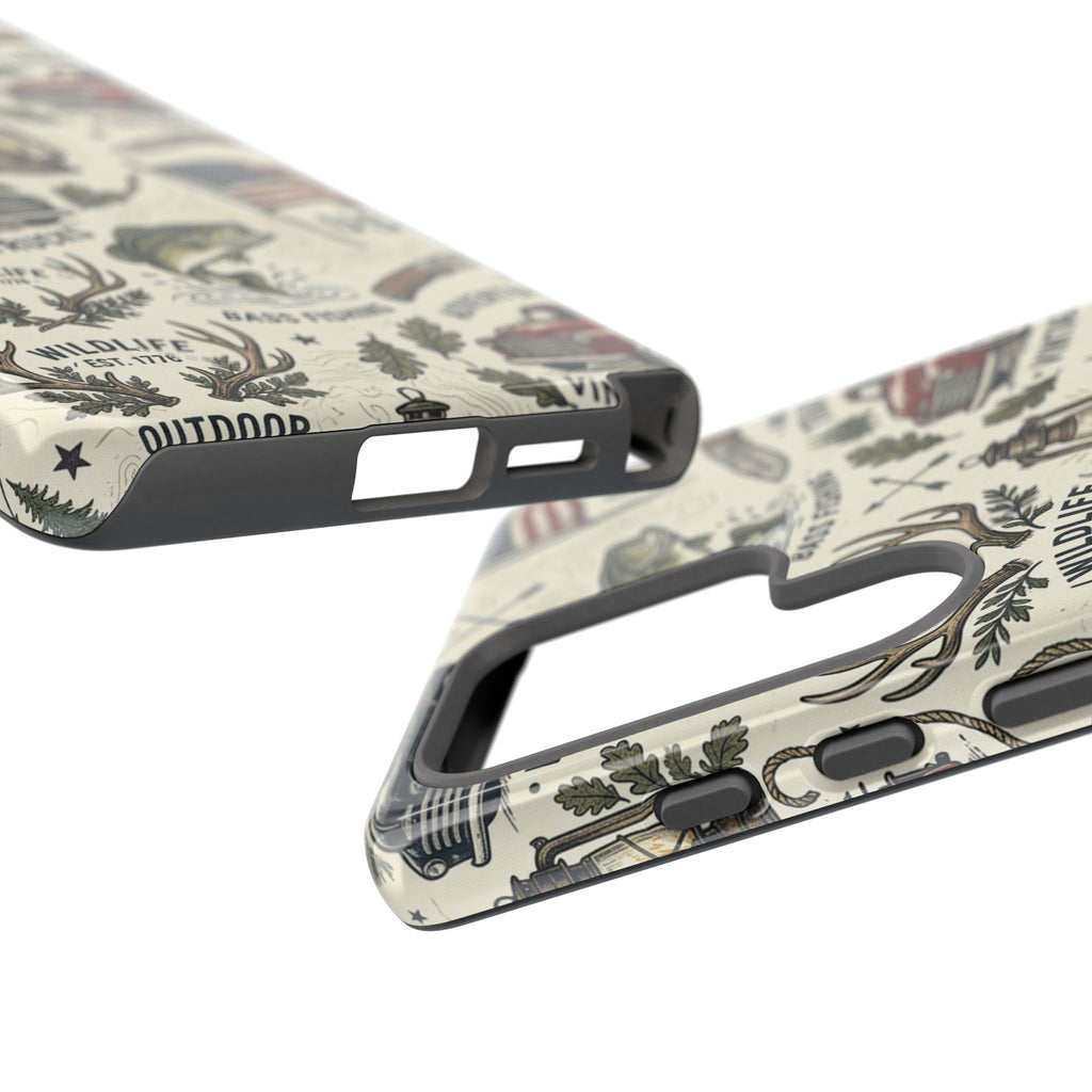 Patriotic Outdoors Phone Case – Bass Fishing & Vintage Americana Case Printify