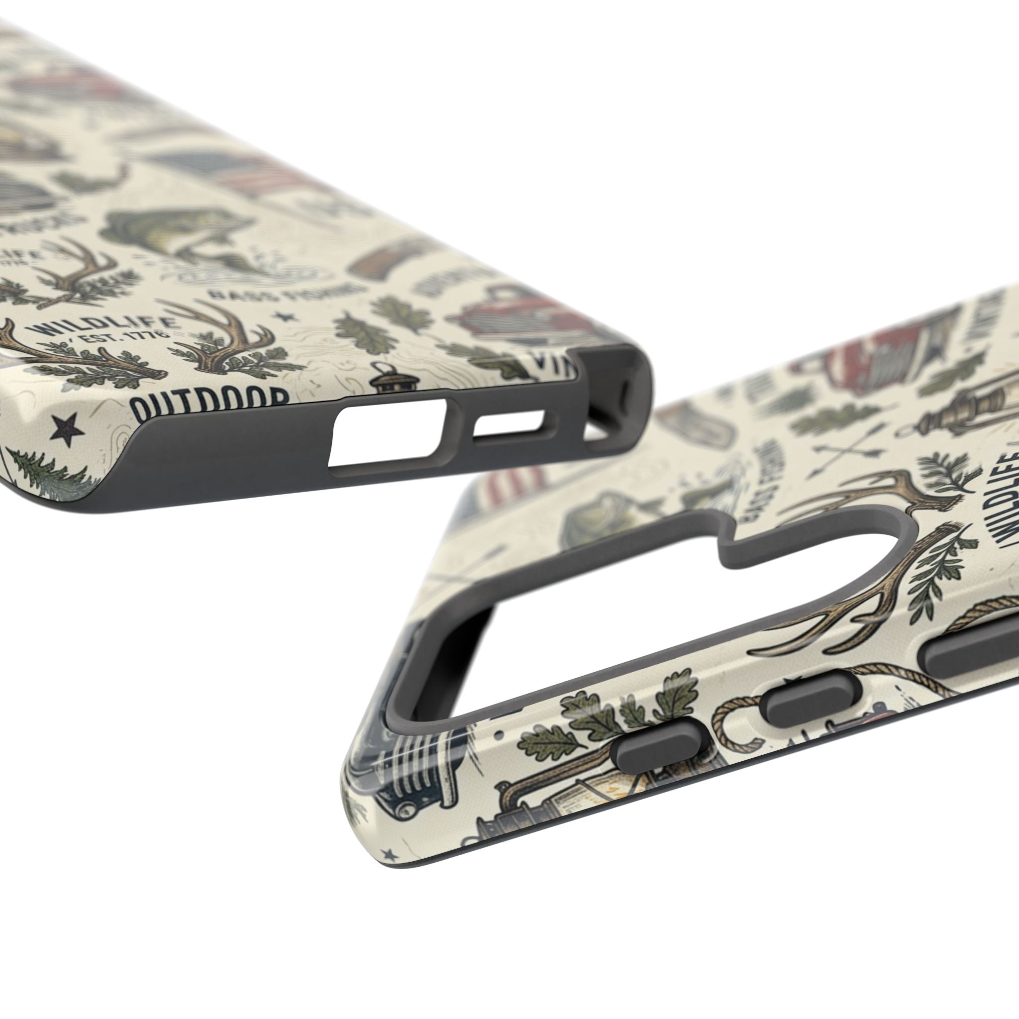 Patriotic Outdoors Phone Case – Bass Fishing & Vintage Americana Case Printify
